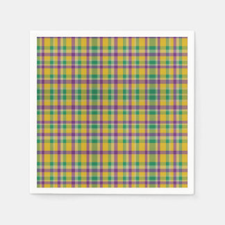 Mardi Gras Gingham gemustert Serviette
