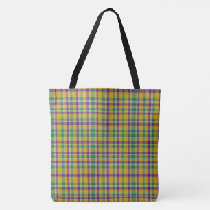 Mardi Gras Gingham gemustert Tasche