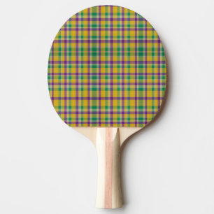 Mardi Gras Gingham gemustert Tischtennis Schläger