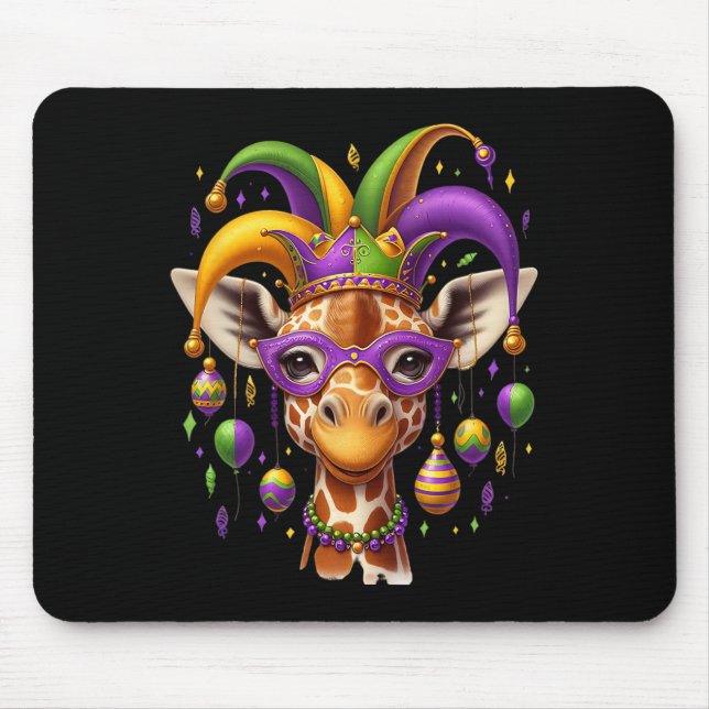 Mardi Gras Giraffe Mousepad (Vorne)