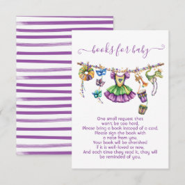 Mardi Gras Girl Clothesline Bücher für Kinder Einladung