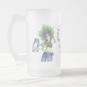 Mardi Gras Girl - Mattierte Tasse