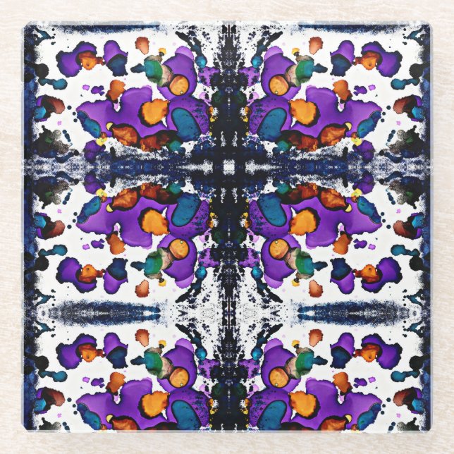 Mardi Gras Glasuntersetzer (Vorderseite)