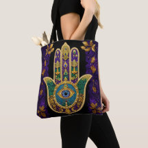 Mardi Gras Gold Lila Grüne Hamsas Art