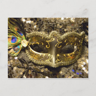 MARDI GRAS GOLD POSTKARTE