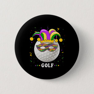 Mardi Gras Golf Costume Mardi Gras Jester Hat Golf Button