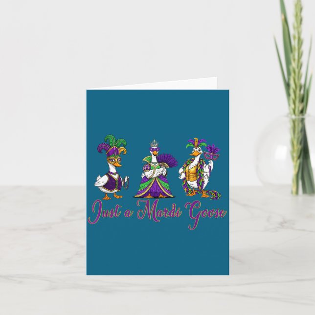 Mardi Gras Goose 2026 Gift Funny Tee Men, Women  Karte (Vorderseite)