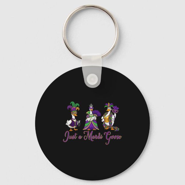 Mardi Gras Goose 2026 Gift Funny Tee Men,women  Schlüsselanhänger (Vorderseite)