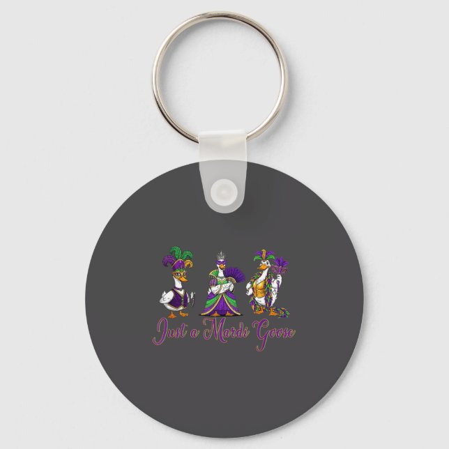 Mardi Gras Goose 2026 Gift Funny Tee Men, Women  Schlüsselanhänger (Vorderseite)