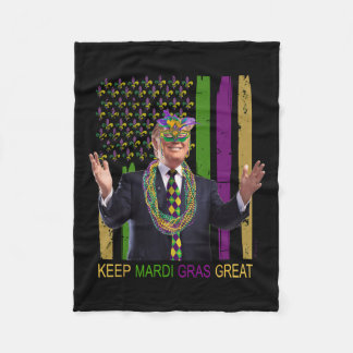 Mardi Gras Great Funny Trump Mardi Gras Flag 2020 Fleecedecke