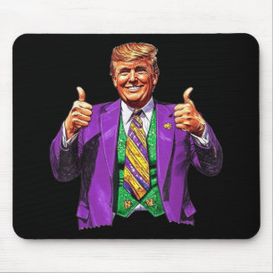 Mardi Gras Great Wieder Donald Trump American Flag Mousepad