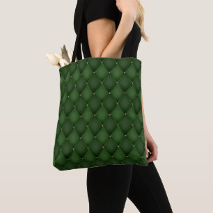 MARDI GRAS GREEN TUFTED DIAMOND PATTERN TASCHE
