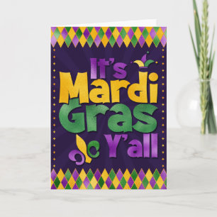 Mardi Gras Grußkarte, es ist Mardi Gras Y'all Karte