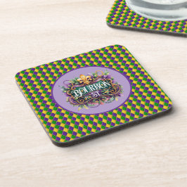 Mardi Gras Hard Plastic Coaster Getränkeuntersetzer