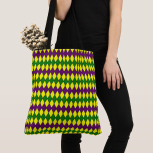 Mardi Gras Harlekin Diamantmuster Tasche