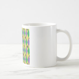 Mardi Gras Harlekin Fleur De Lis Kaffeetasse