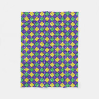 Mardi Gras Harlequin Diamond Karnevalsmuster Fleecedecke