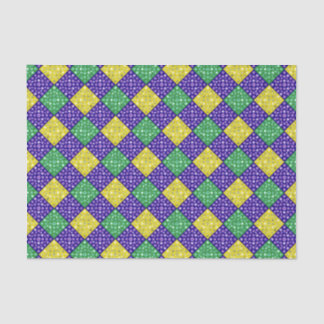 Mardi Gras Harlequin Diamond Karnevalsmuster Seidenpapier