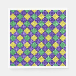 Mardi Gras Harlequin Diamond Karnevalsmuster Serviette