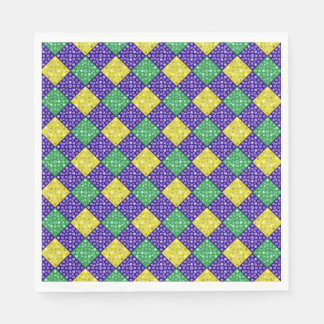 Mardi Gras Harlequin Diamond Karnevalsmuster Serviette