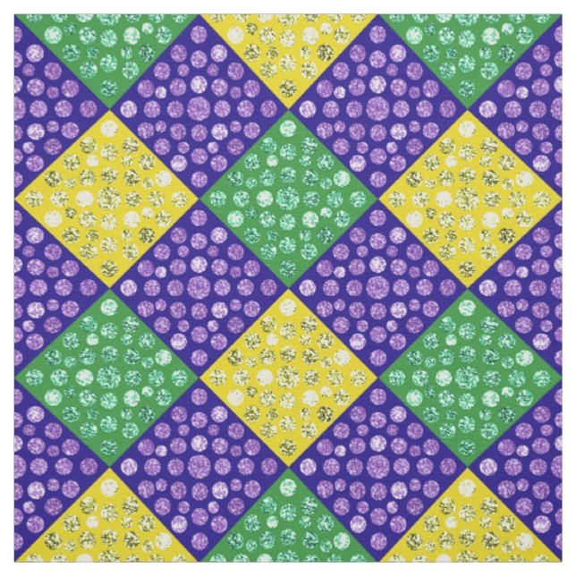 Mardi Gras Harlequin Diamond Karnevalsmuster Stoff (Muster)