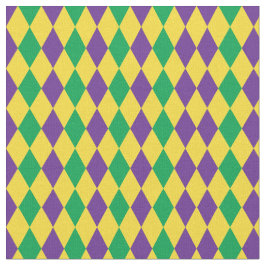 Mardi Gras Harlequin Diamonds Pattern Stoff