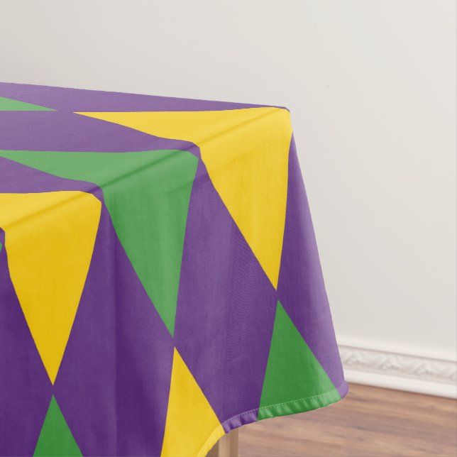 Mardi Gras Harlequin Green Lila Gold Tischdecke (Beispiel)