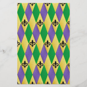 Mardi Gras Harlequin Lilie Briefpapier