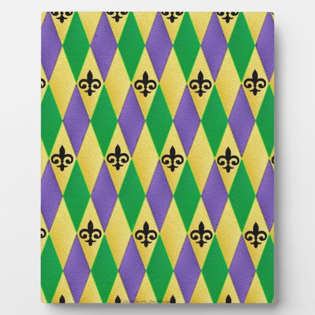 Mardi Gras Harlequin Lilie Fotoplatte (Vorderseite)