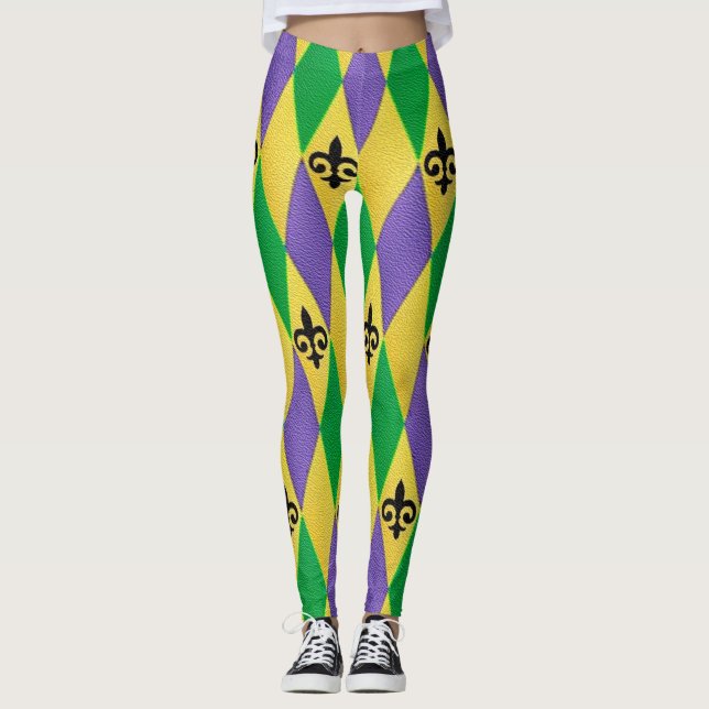 Mardi Gras Harlequin Lilie Leggings (Vorderseite)