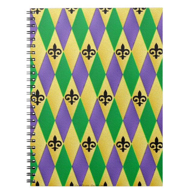 Mardi Gras Harlequin Lilie Notizblock (Vorderseite)
