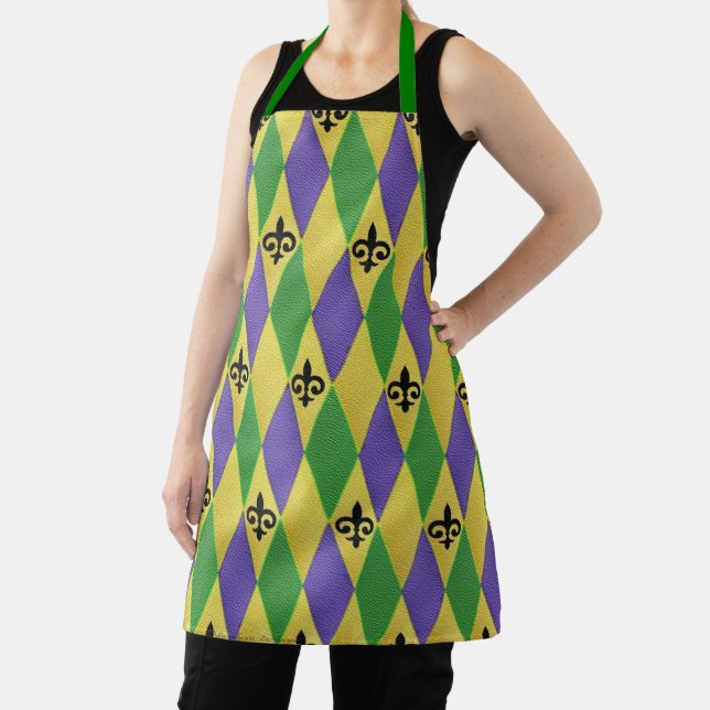 Mardi Gras Harlequin Lilie Schürze (InSitu)