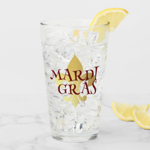 Mardi Gras Harlequin Pattern Glas