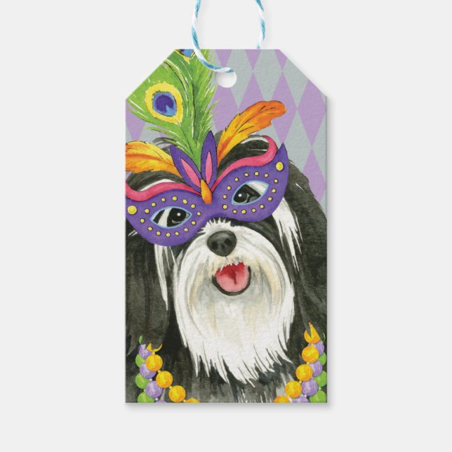 Mardi Gras Havanese Geschenkanhänger (Vorderseite)