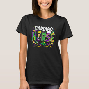 Mardi Gras Herzkrankenschwester Feier Umzug Party T-Shirt