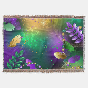 Mardi-Gras-Hintergrund mit Perlen Decke