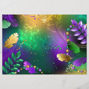 Mardi-Gras-Hintergrund mit Perlen Flyer