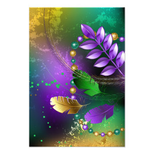 Mardi-Gras-Hintergrund mit Perlen Fotodruck