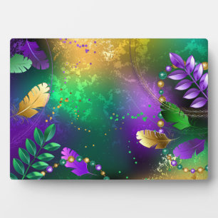 Mardi-Gras-Hintergrund mit Perlen Fotoplatte