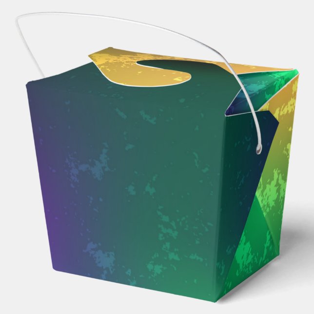 Mardi-Gras-Hintergrund mit Perlen Geschenkschachtel (Rückseite)