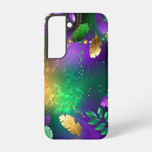 Mardi-Gras-Hintergrund mit Perlen Samsung Galaxy Hülle