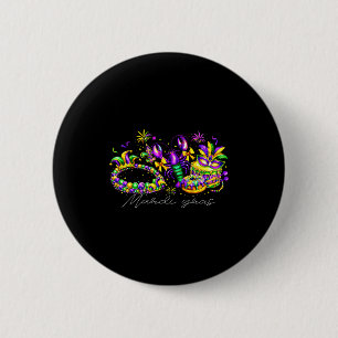 Mardi Gras Hummer Perlen Maske King Cake Männer Fr Button