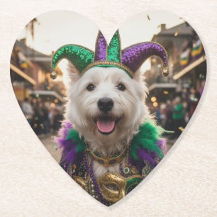 Mardi Gras-Hund-Narrenkostüm Untersetzer