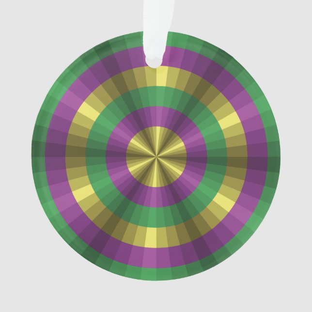 Mardi Gras Illusion Akrylisches Ornament (Vorderseite)