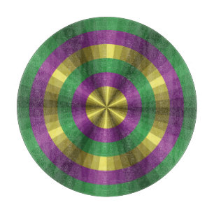 Mardi Gras Illusion Schneidbrett aus Glas Schneidebrett