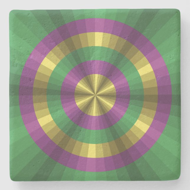 Mardi Gras Illusion Steinuntersetzer (Vorderseite)