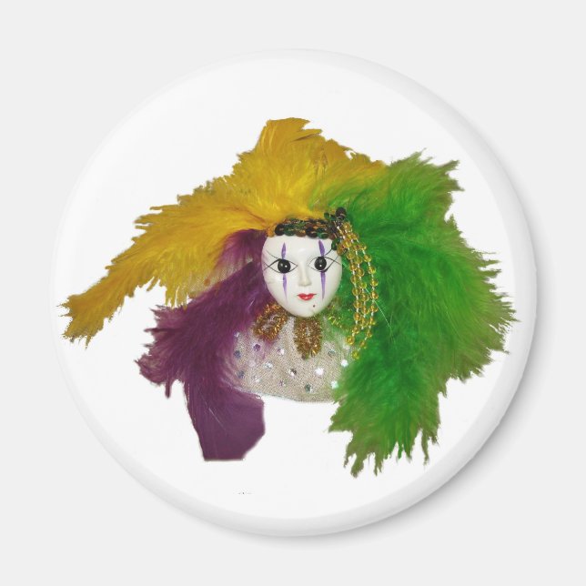 Mardi Gras Indian Mask Magnet (Vorne)