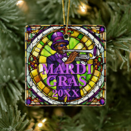 Mardi Gras Jazz Keramikornament
