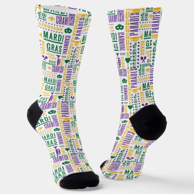 Mardi Gras Jazz Socken (Gewinkelt)