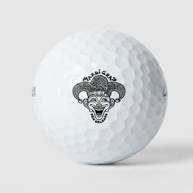 Mardi Gras Jester b/w Golfball (Vorderseite)